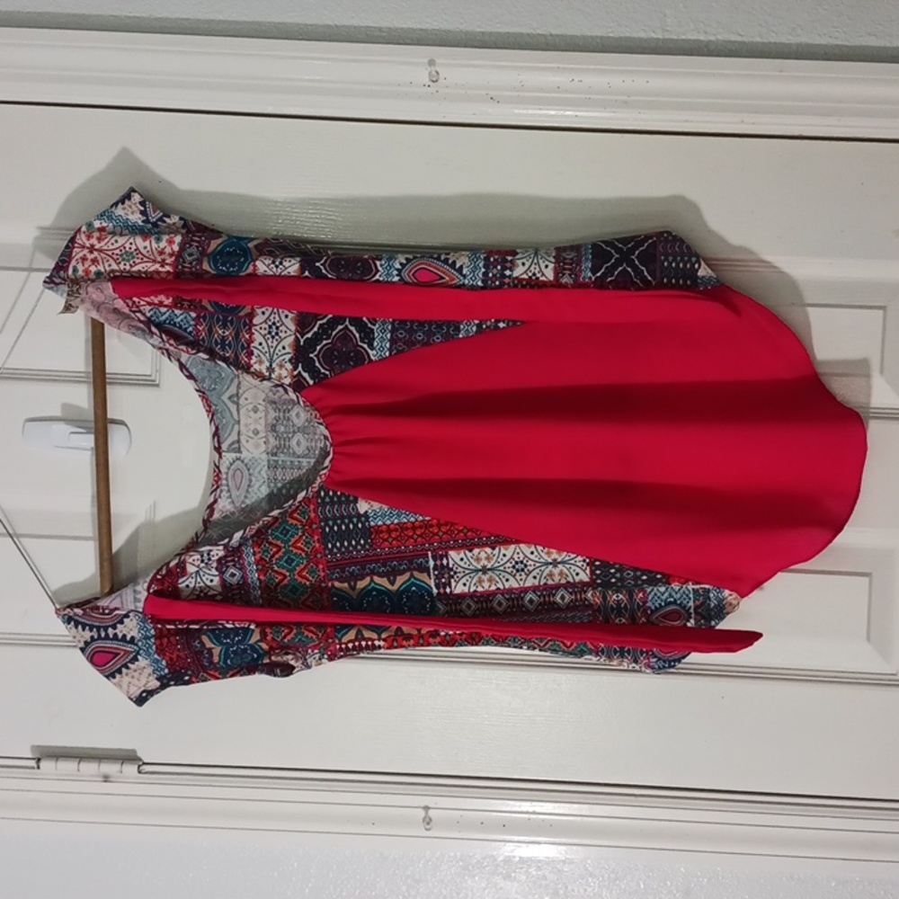 Bella D Top With Opening & Straps Blouse - Picture 2 of 5